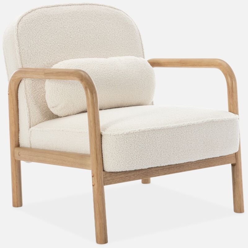 foto del prodotto sweeek poltrona scandinava curva in legno di hevea