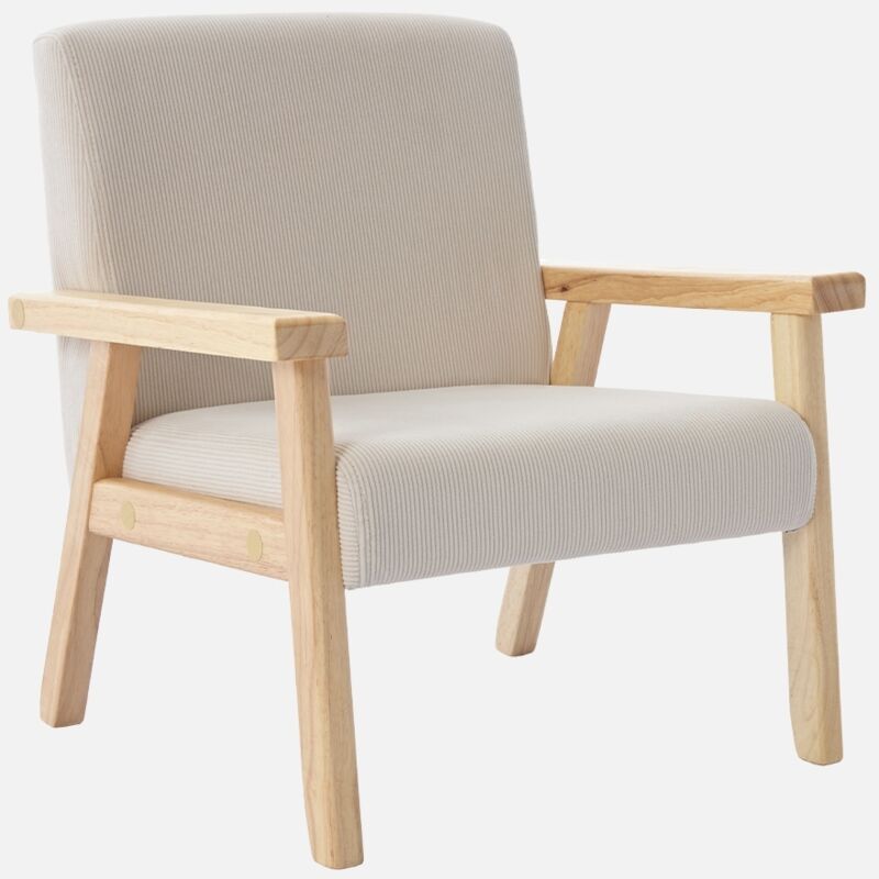 foto del prodotto sweeek poltrona scandinava per bambini in velluto a coste e legno di gomma