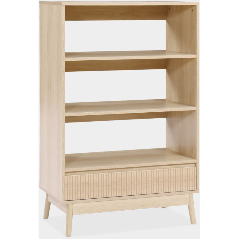 foto del prodotto sweeek scaffale libreria, decoro in legno, 3 livelli
