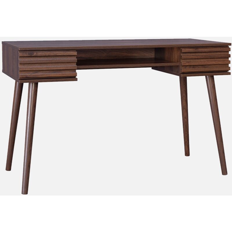foto del prodotto sweeek scrivania effetto legno 2 cassetti