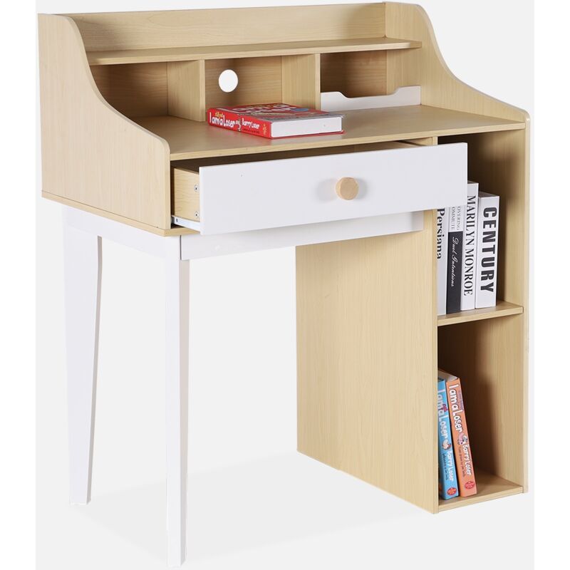foto del prodotto sweeek scrivania per bambini con cassetto e ripiani