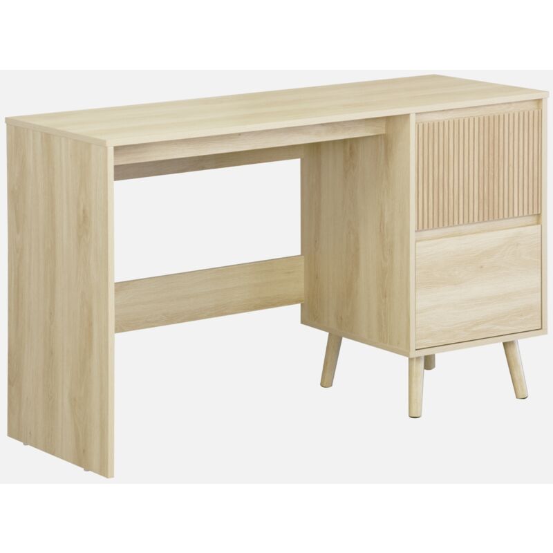foto del prodotto sweeek scrivania scandinava decorazione in legno 2 cassetti