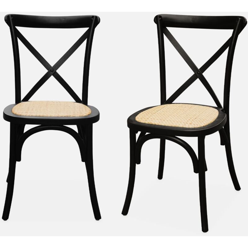 foto del prodotto sweeek sedia bistr vintage in legno, set di 2