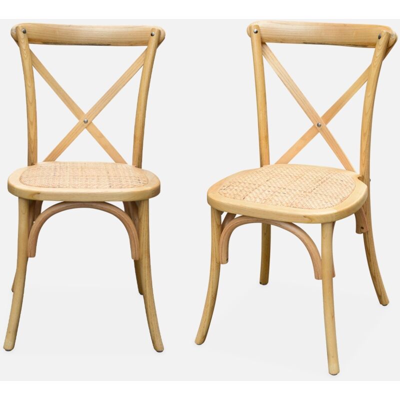 foto del prodotto sweeek sedia bistr vintage in legno, set di 2