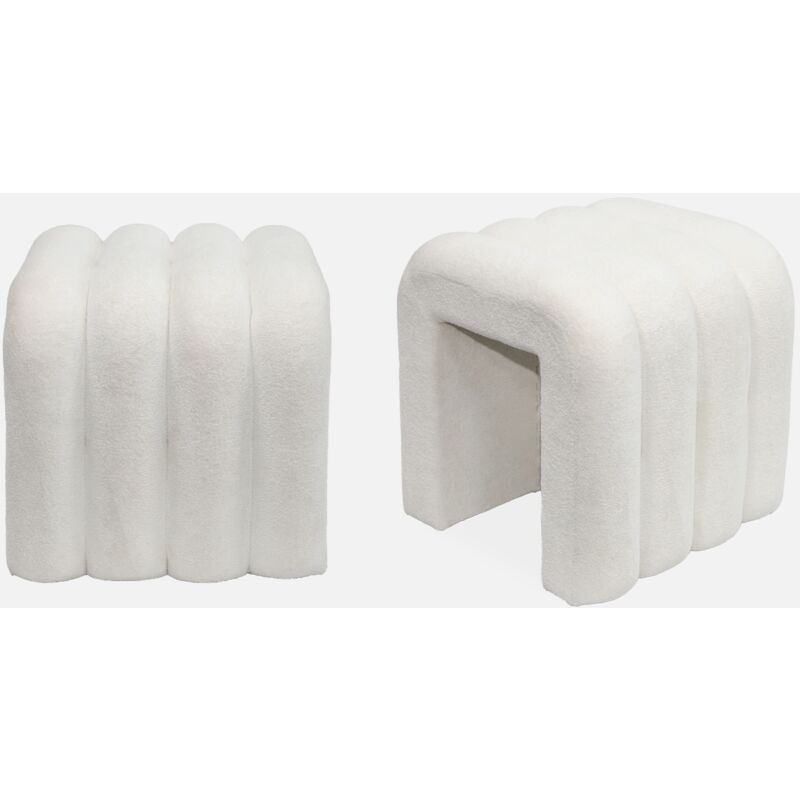 foto del prodotto sweeek set di 2 pouf contemporanei, tessuto