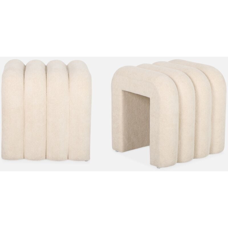foto del prodotto sweeek set di 2 pouf contemporanei, tessuto