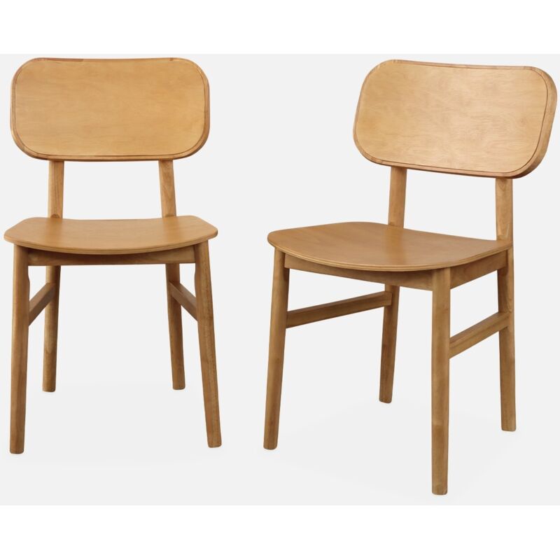 foto del prodotto sweeek set di 2 sedie in legno di hevea
