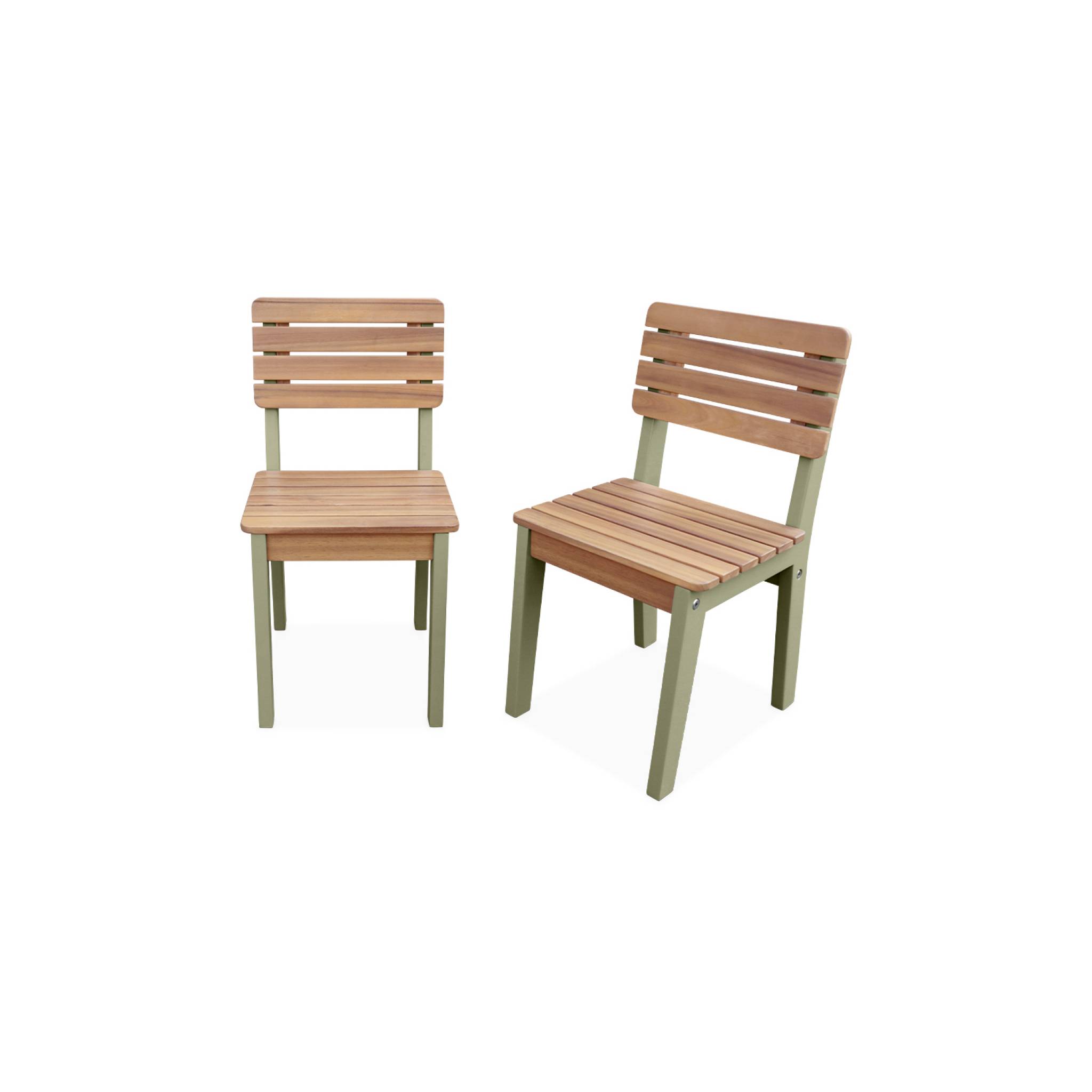foto del prodotto sweeek set di 2 sedie in legno per bambini, da interno esterno