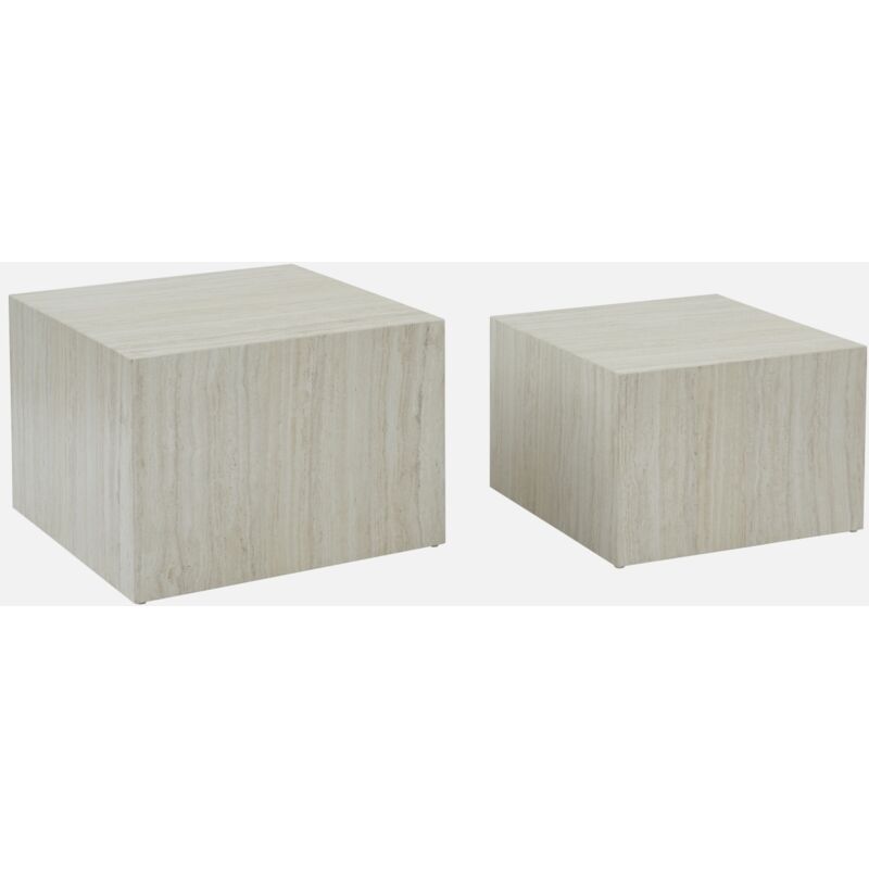 foto del prodotto sweeek set di 2 tavolini quadrati con effetto marmo