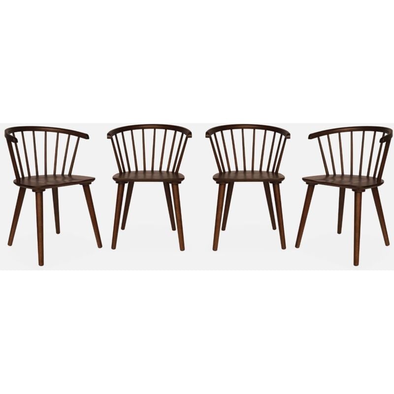 foto del prodotto sweeek set di 4 sedie in legno