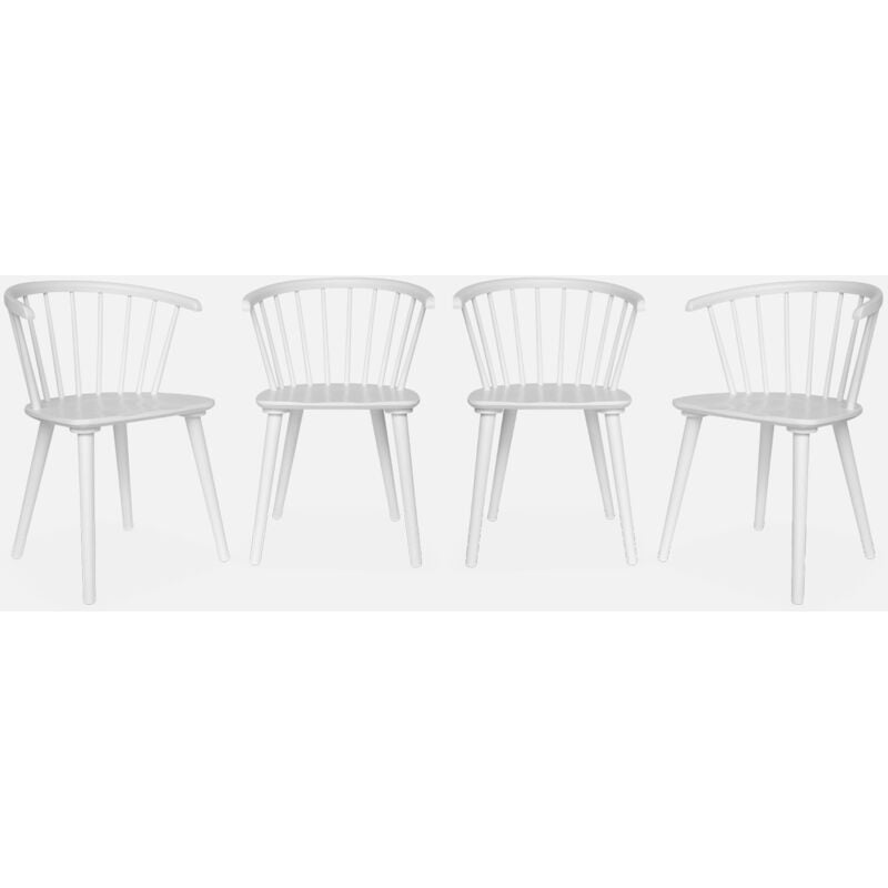 foto del prodotto sweeek set di 4 sedie in legno