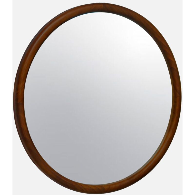 foto del prodotto sweeek specchio rotondo in legno di pino, 60cm