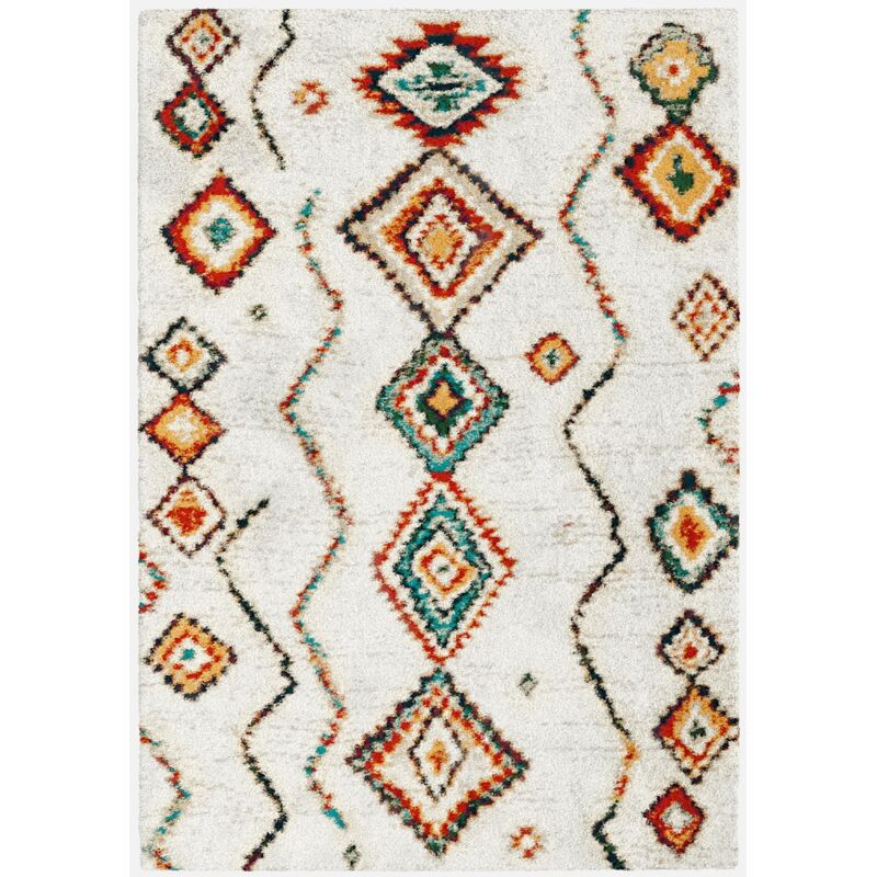 foto del prodotto sweeek tappeto shaggy per interni, stile berbero, crema e multicolore