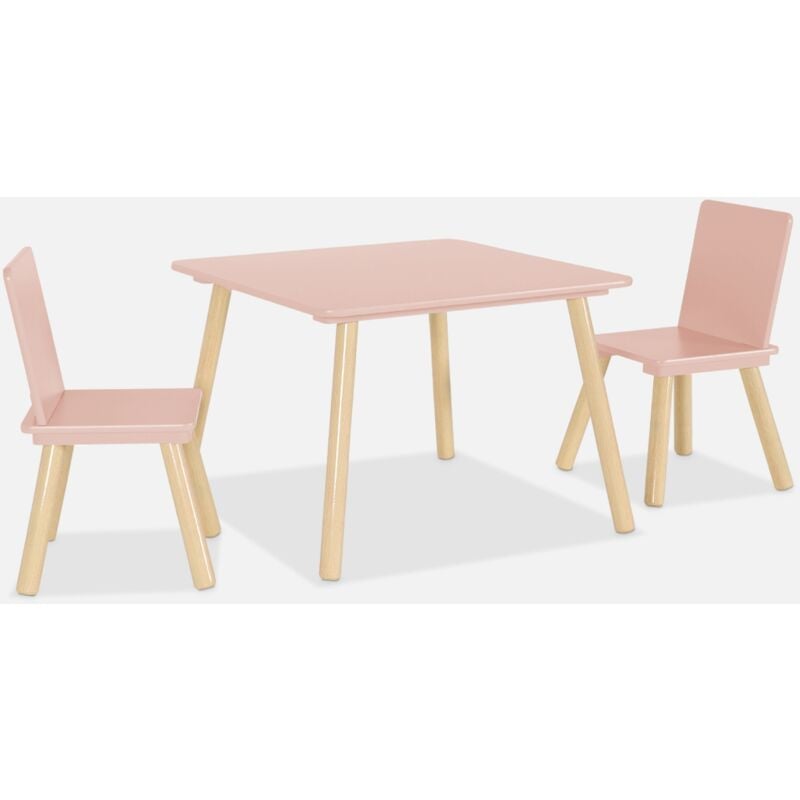foto del prodotto sweeek tavolo quadrato per bambini con 2 sedie