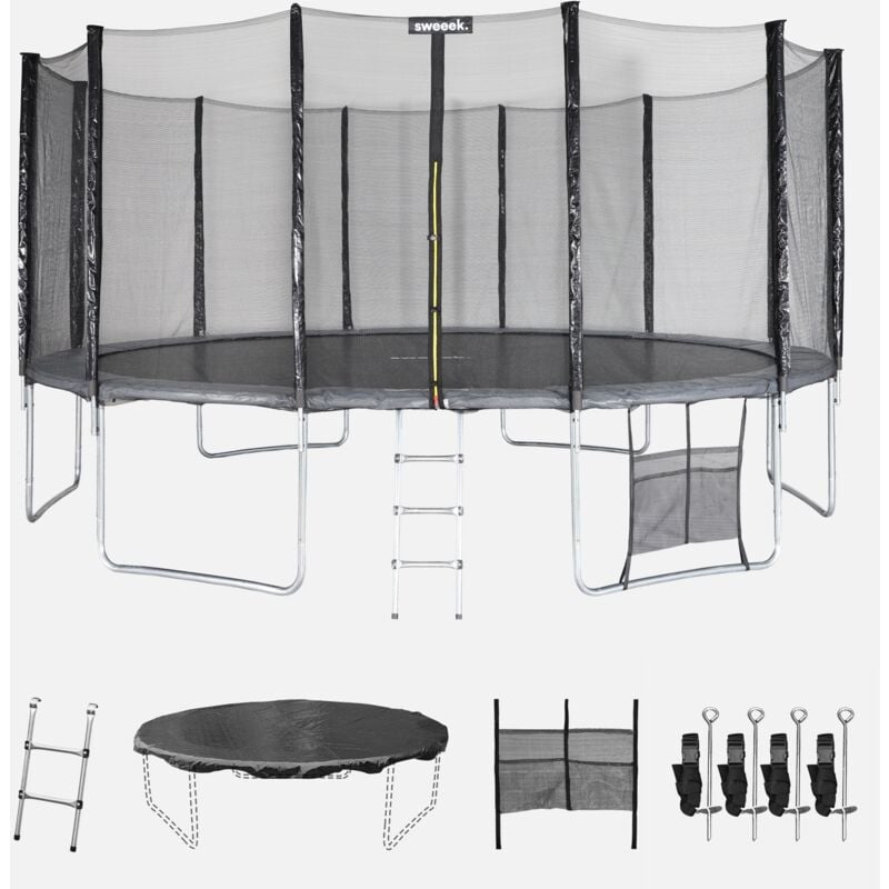 foto del prodotto sweeek trampolino con pacchetto di accessori, 490cm