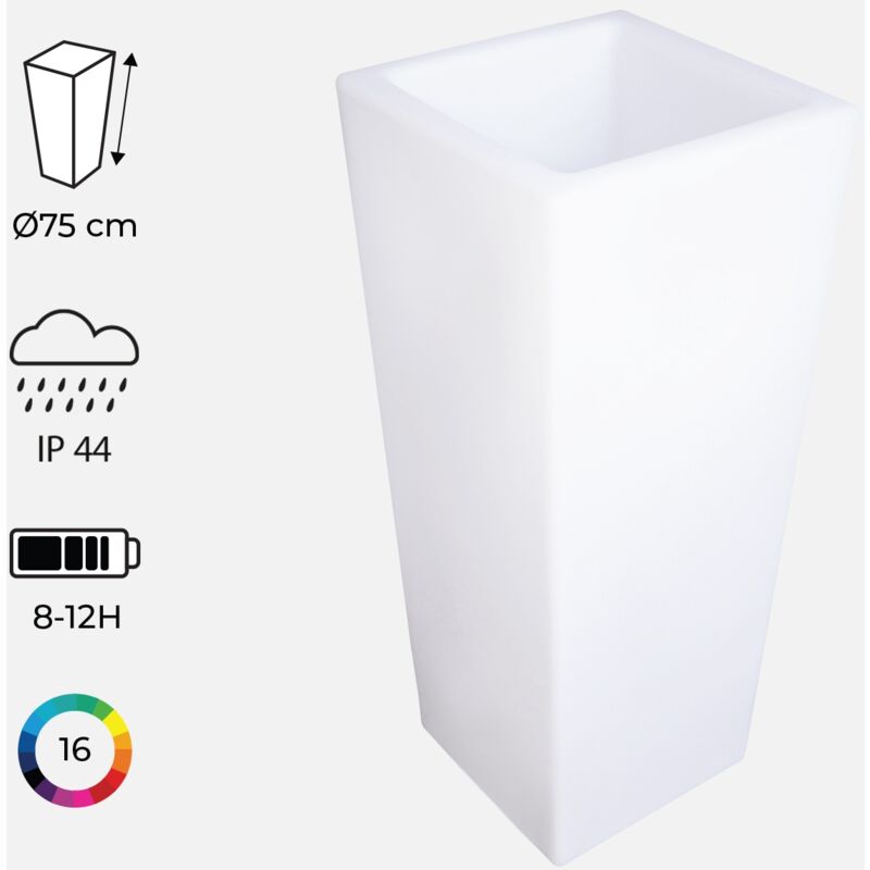 foto del prodotto sweeek vaso luminoso led colore bianco con batteria ricaricabile