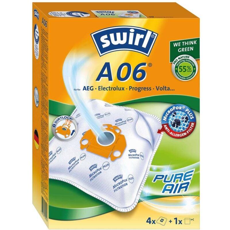 foto del prodotto swirl a06 airspace sacchetto aspirapolvere 4 pz.