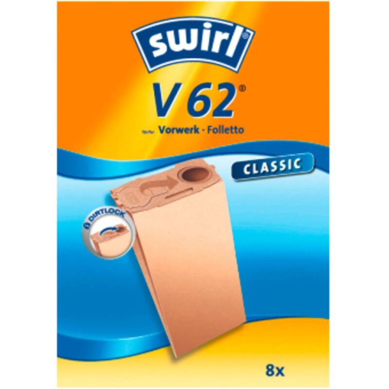foto del prodotto swirl v62 sacchetto aspirapolvere 8 pz.