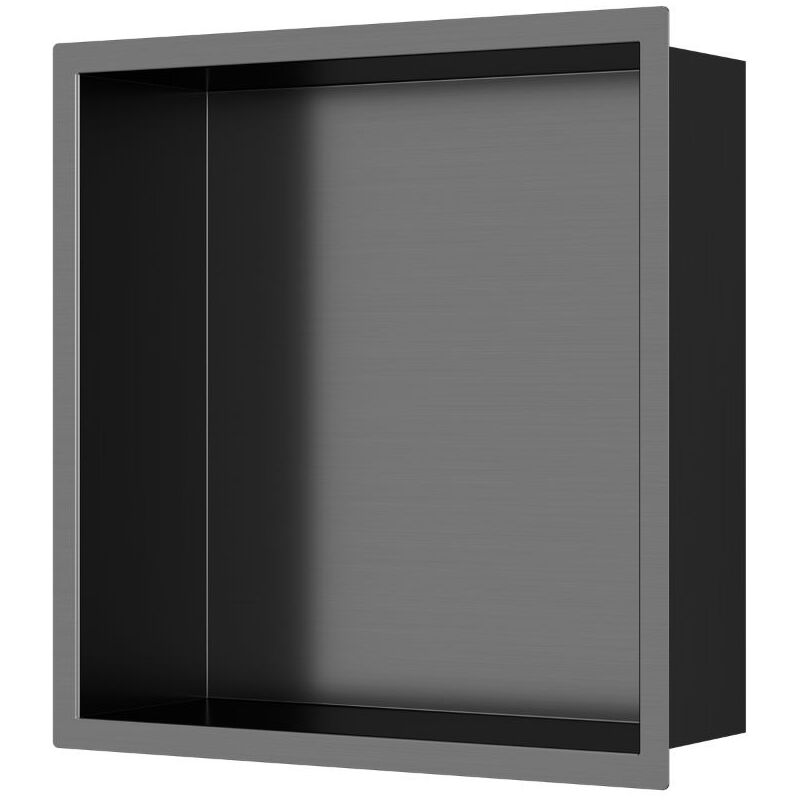 foto del prodotto swiss aqua technologies aurum nicchia per doccia da incasso, acciaio inox 304, 30x30x10cm, metallo spazzolato pvd sataurn3030bgm 