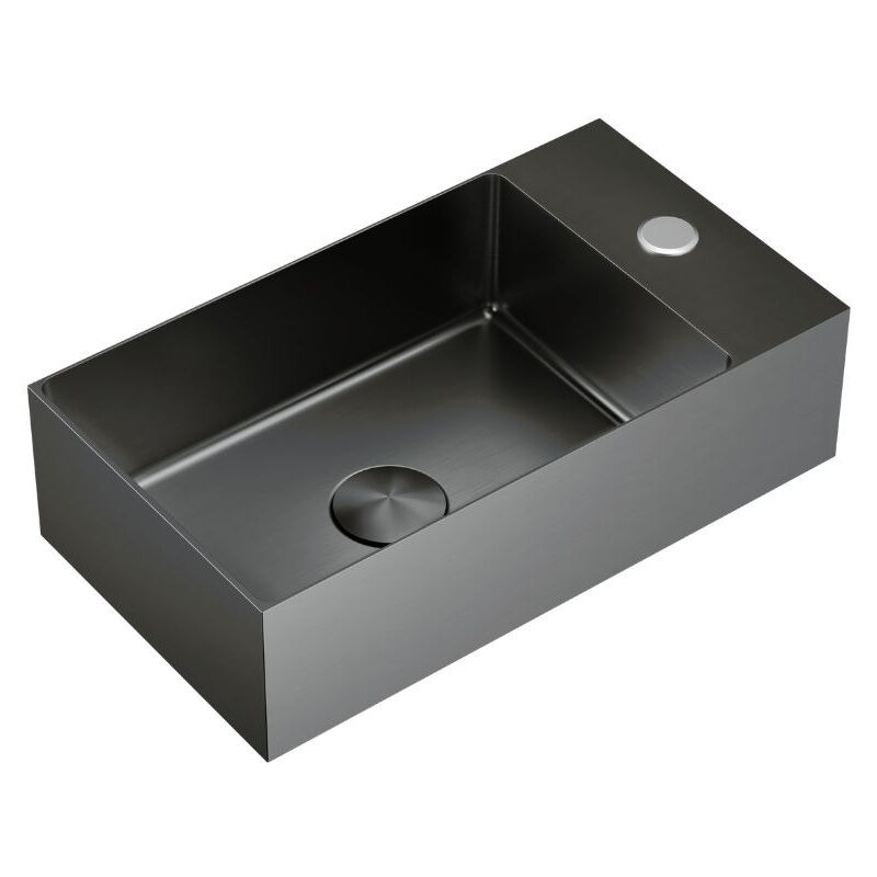 foto del prodotto swiss aqua technologies aurum stazione di lavaggio a mano in acciaio inox 304, 40x22x11cm, metallo spazzolato pvd sataur4022bgm