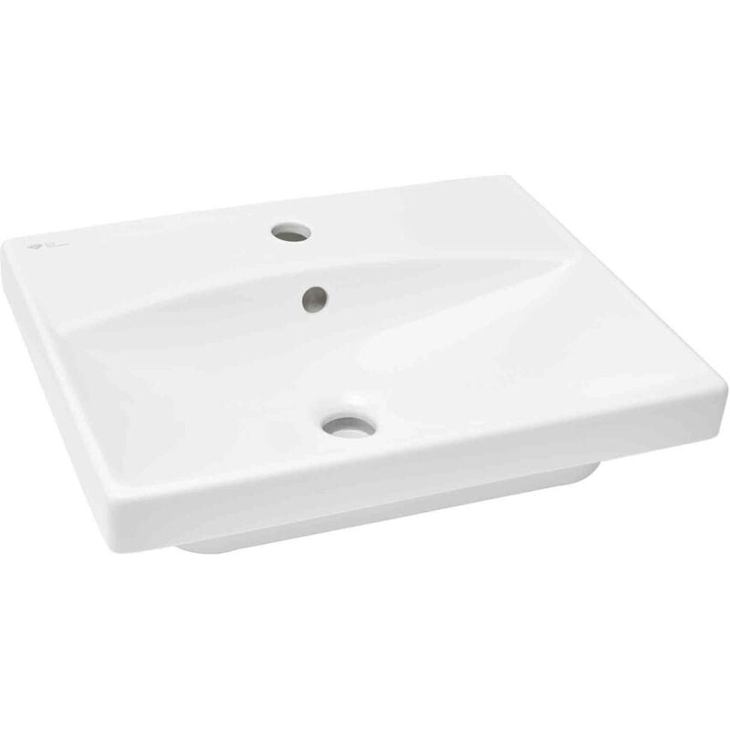 foto del prodotto swiss aqua technologies brevis lavabo sospeso con foro centrale per rubinetto, 50,5x40x14 cm satbre5040s 