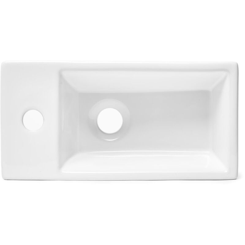 foto del prodotto swiss aqua technologies brevis, lavabo sospeso con foro per rubinetto a sinistra, 40,5 x 20,5 x 10,5 cm satbre4020sl 