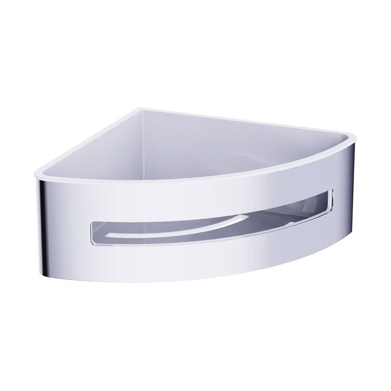 foto del prodotto swiss aqua technologies - cestello angolare per doccia in acciaio inox 16,5 cm, cromo sattpolrohchb