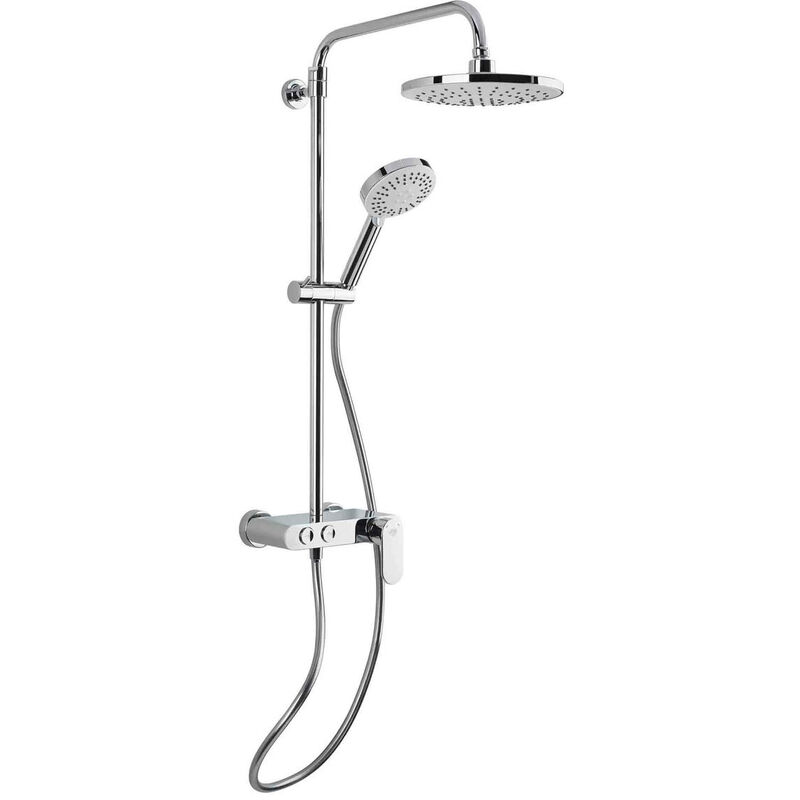 foto del prodotto swiss aqua technologies colonna doccia con miscelatore meccanico, bianco cromo satsspkp 