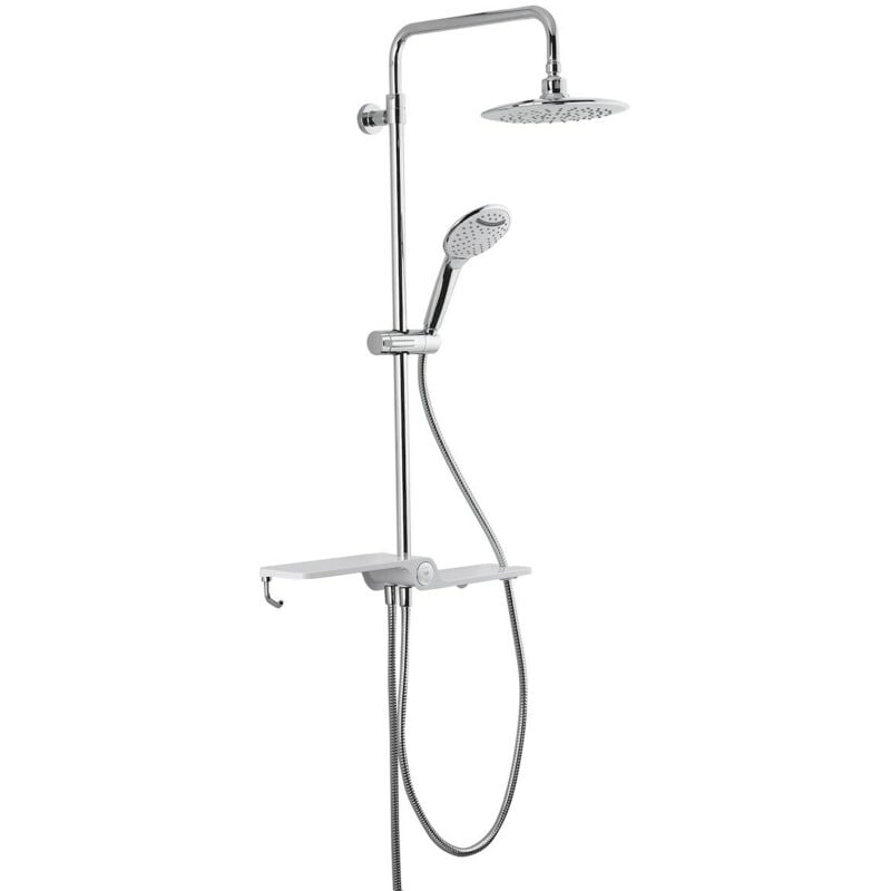 foto del prodotto swiss aqua technologies colonna doccia con soffione e doccetta a 3 funzioni, cromo satpipe 
