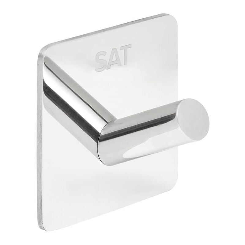 foto del prodotto swiss aqua technologies gancio a parete adesivo in acciaio inox, cromo lucido haceknalep1h 