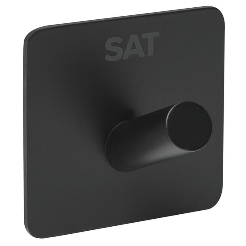 foto del prodotto swiss aqua technologies gancio a parete adesivo in acciaio inox, nero opaco haceknalep1hmc 