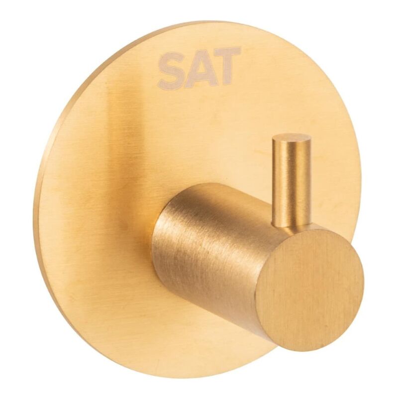 foto del prodotto swiss aqua technologies gancio a parete adesivo in acciaio inox, oro spazzolato haceknalep1kbz 