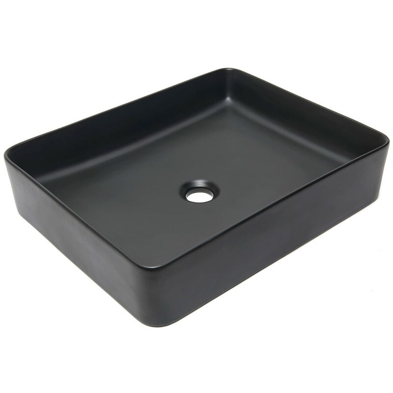 foto del prodotto swiss aqua technologies infinitio lavabo freestanding 50x40 cm, senza troppopieno, nero opaco satinf5040bkm 