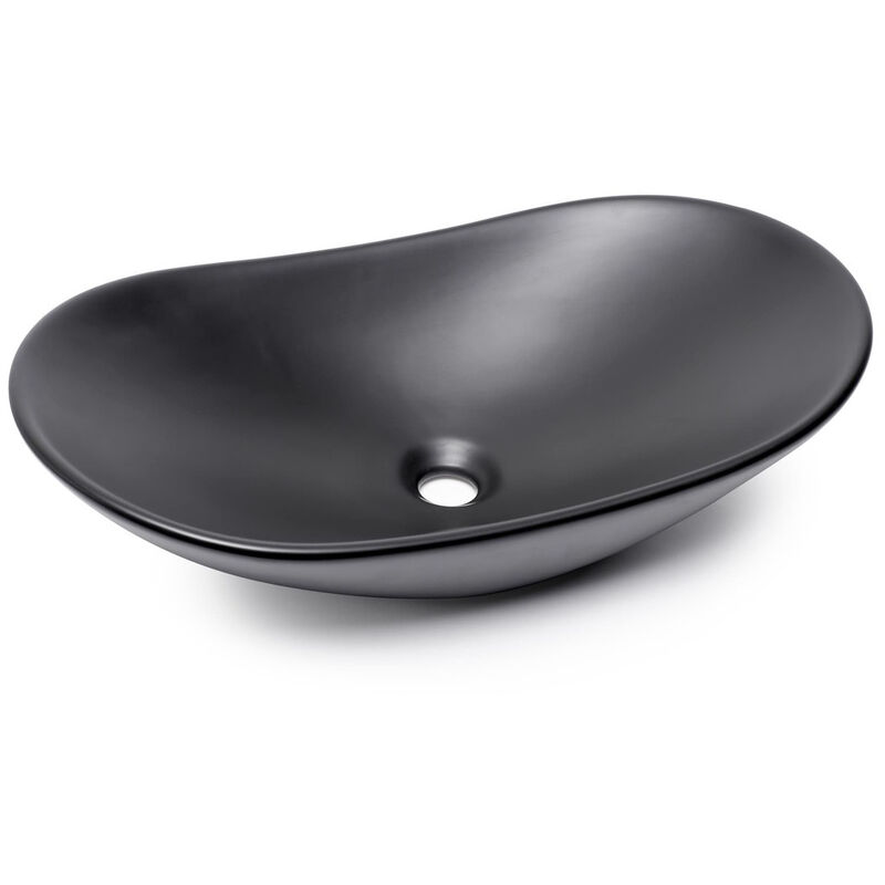 foto del prodotto swiss aqua technologies infinitio lavabo freestanding 61,5x36 cm ovale, senza troppopieno, nero opaco satinf61536bkm 