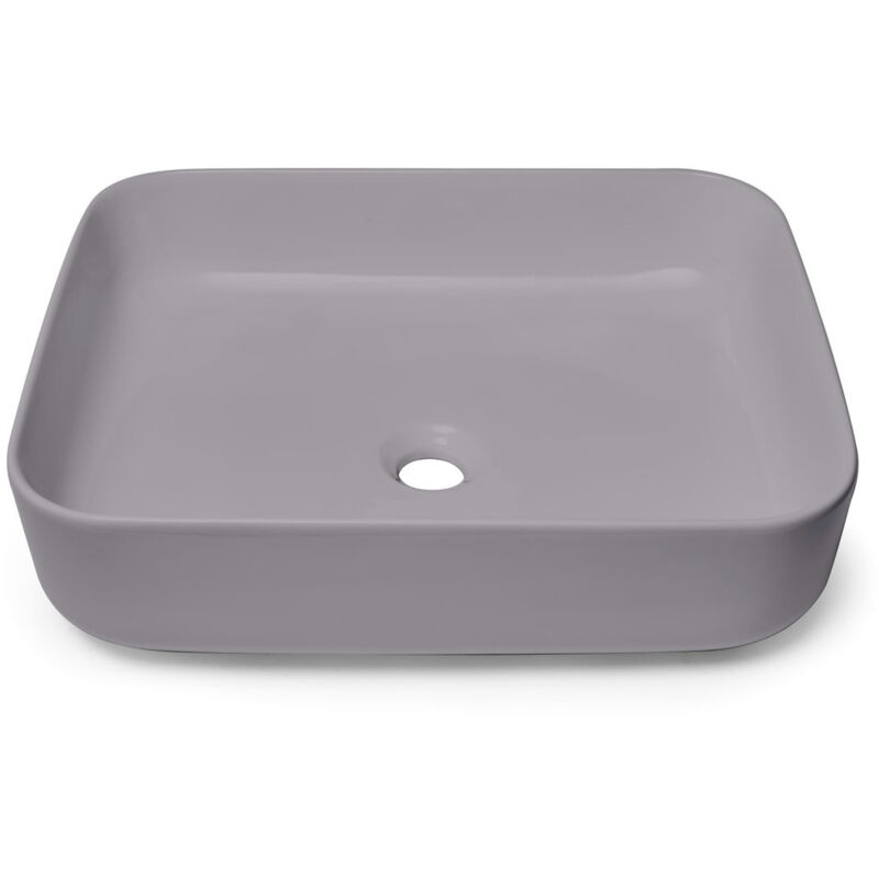 foto del prodotto swiss aqua technologies lavabo freestanding infinitio 50x39 cm scarico, grigio opaco satinf5039lgrm setbp 