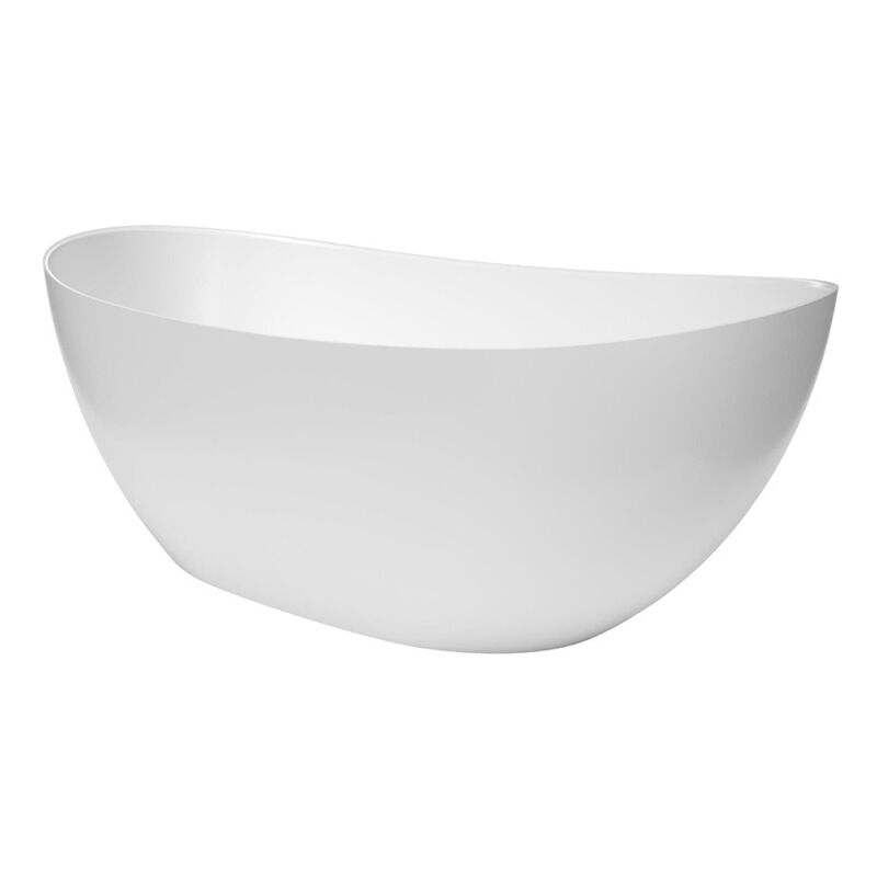 foto del prodotto swiss aqua technologies mette 158x70 vasca da bagno freestanding in marmo fuso 280l, bianco, satmet1580 