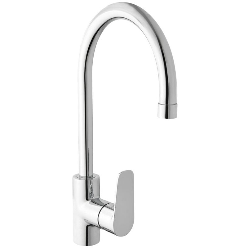 foto del prodotto swiss aqua technologies miscelatore monocomando a collo d oca project per lavello, con braccio girevole, cromo satbspro280 