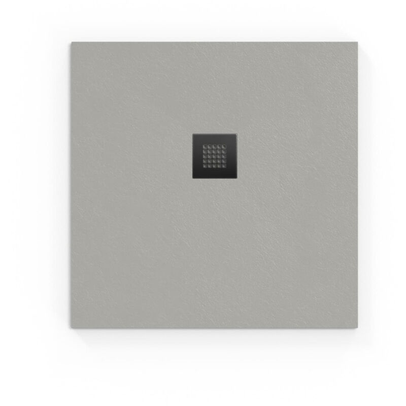 foto del prodotto swiss aqua technologies piatto doccia quadrato alek 90x90cm con sifone, in marmo fuso, grigio satalek90qs s 