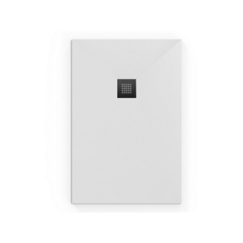 foto del prodotto swiss aqua technologies piatto doccia rettangolare alek 100x90 cm con sifone, in marmo fuso, bianco satalek10090b s 