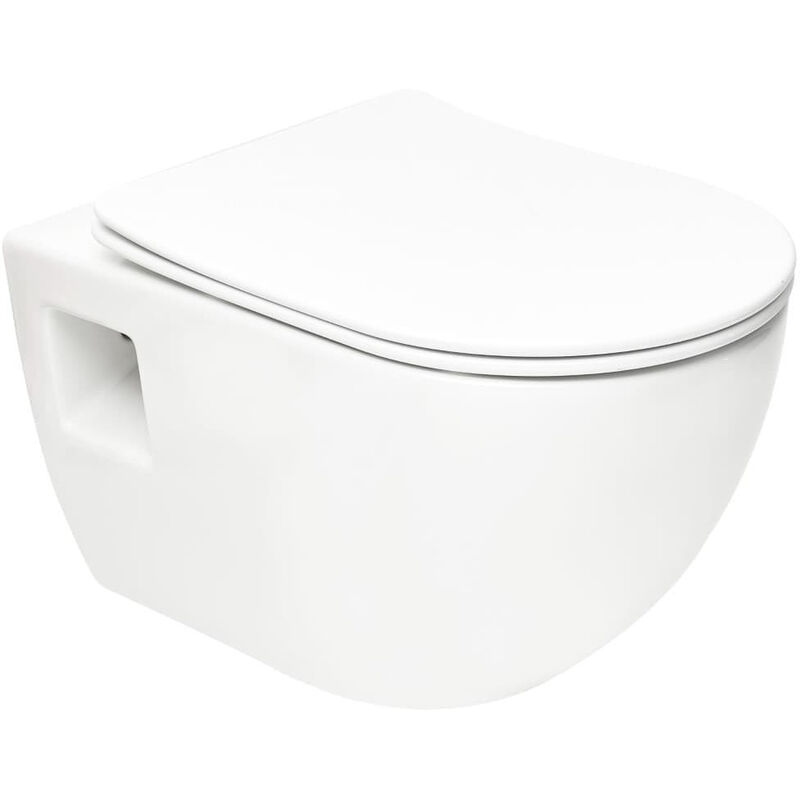 foto del prodotto swiss aqua technologies project wc sospeso senza flangia con coperchio softclose, bianco satwcpro010rrexp 