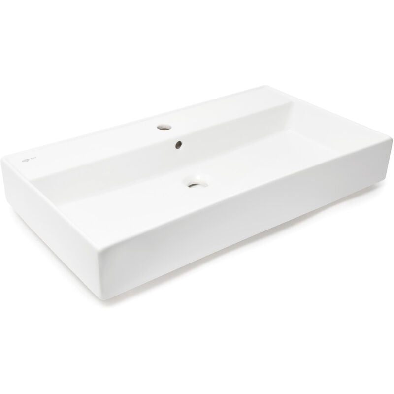 foto del prodotto swiss aqua technologies sat infinitio lavabo 80,5x46,5 cm foro centrale per miscelatore satinf8046 