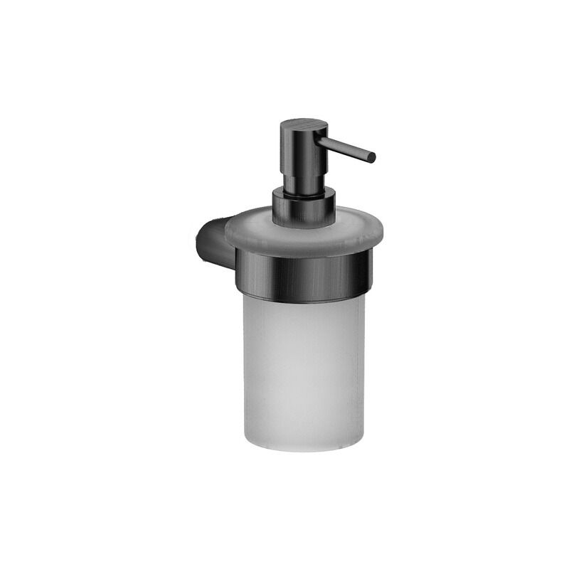 foto del prodotto swiss aqua technologies simply r pvd dispenser per sapone in vetro smerigliato montato a parete, metallo canna di fucile satdsimr99gm 