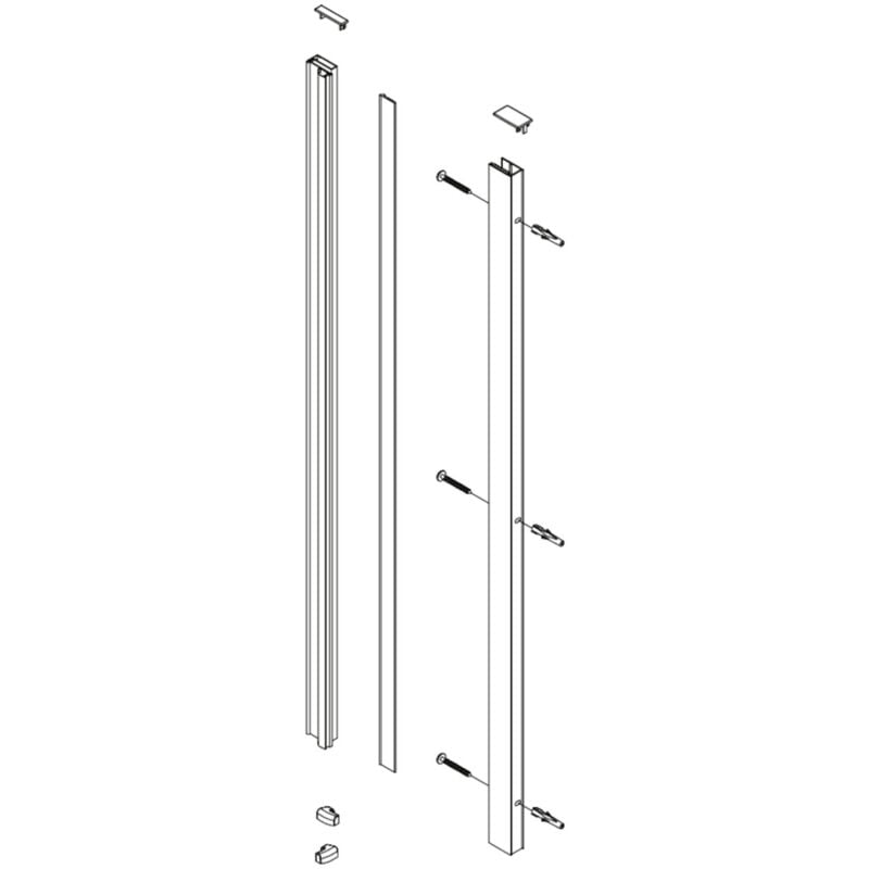 foto del prodotto swiss aqua technologies - sk profilo per schermo doccia 193 cm, cromo (sikoprofilsk)