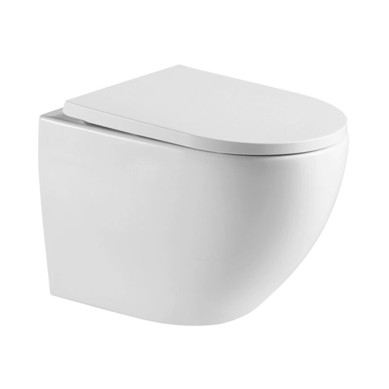 foto del prodotto swiss aqua technologies toilette sospesa tornado quiet, senza flangia, con fissaggi invisibili e sportello anticaduta sat67010rtorp 