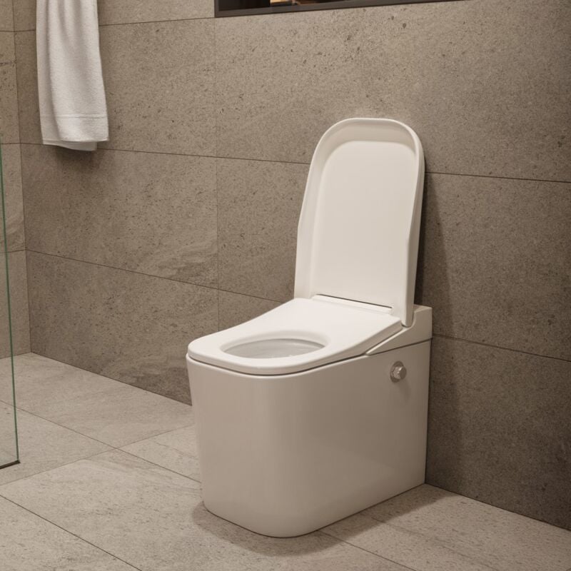 foto del prodotto swiss aqua technologies wc ibrido optimflush con cassetta integrata e sedile anticaduta satofshfs3 
