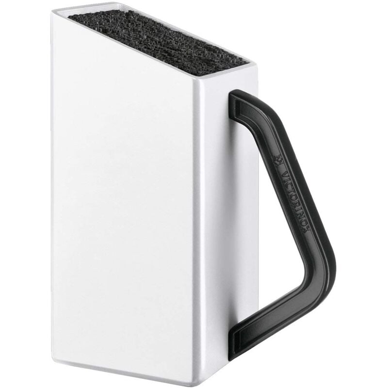 foto del prodotto swiss classic, blocco portacoltelli universale, grande e vuoto, in plastica rivestita in nylon, bianco victorinox