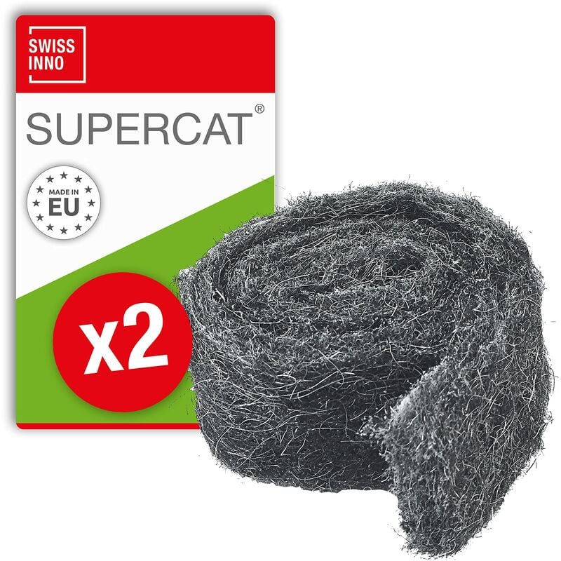 foto del prodotto swissinno lana d’acciaio stop roditori – 2 rotoli 50 cm – barriera contro topi ratti martore e insetti – rete in acciaio inox robusta – resistente e antiruggine – protezione casa e garage