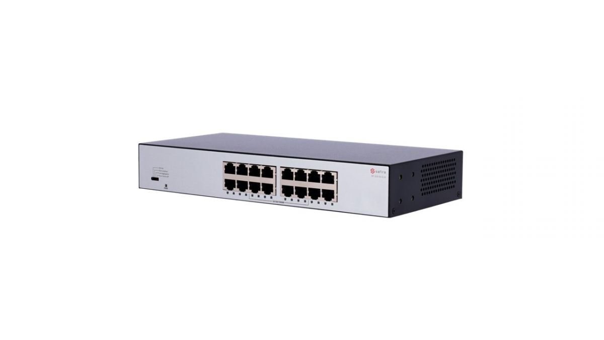 foto del prodotto switch 16 porte gigabit safire 10 100 1000 mbps plug amp play