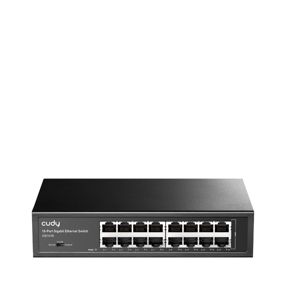 foto del prodotto switch 16p gigabit vlan ext 250mt unmanaged desk/rack 802,1p qos