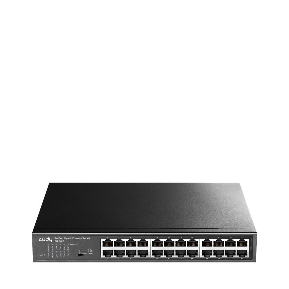 foto del prodotto switch 24pgigabit desktop rack vlan steel case exten 250 metri